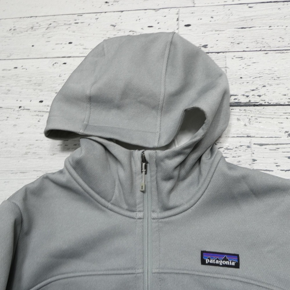 Patagonia Hoodie Womens Large Gray Hooded Full Zip Fleece QS Hockey Training - Picture 4 of 10